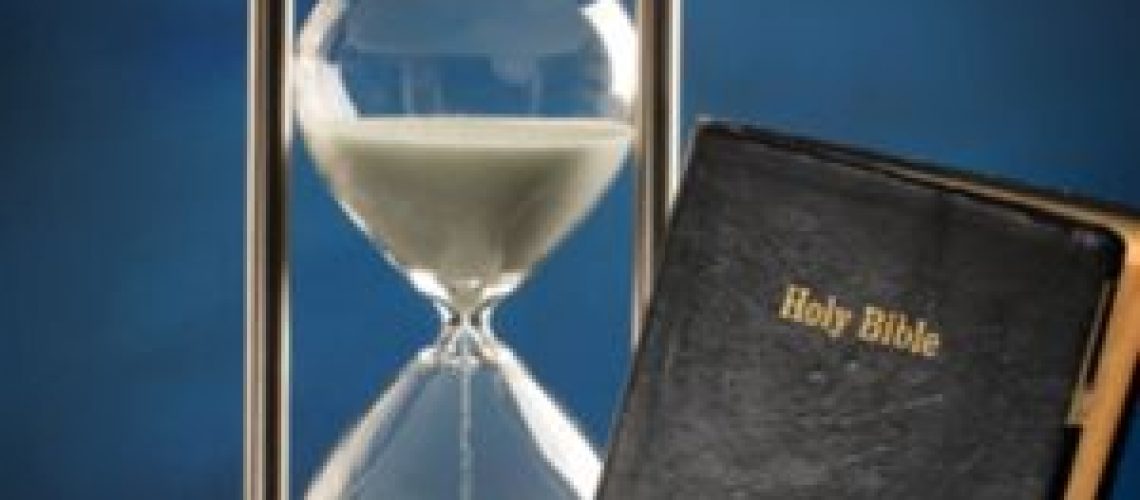 Bulletin - Bible and hour glass